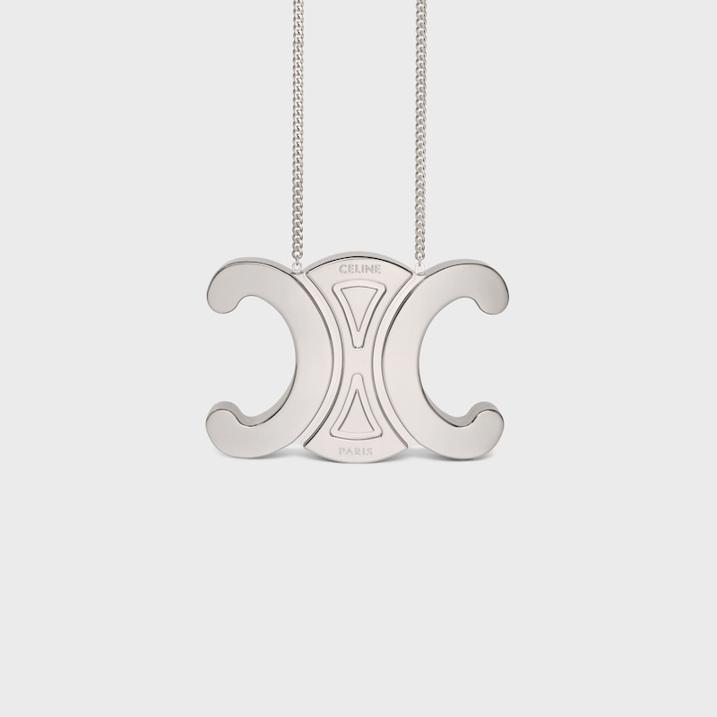 TRIOMPHE METAL MINAUDIERE in Aluminium - SILVER - CELINE GRAND SOIR - 1 | CELINE