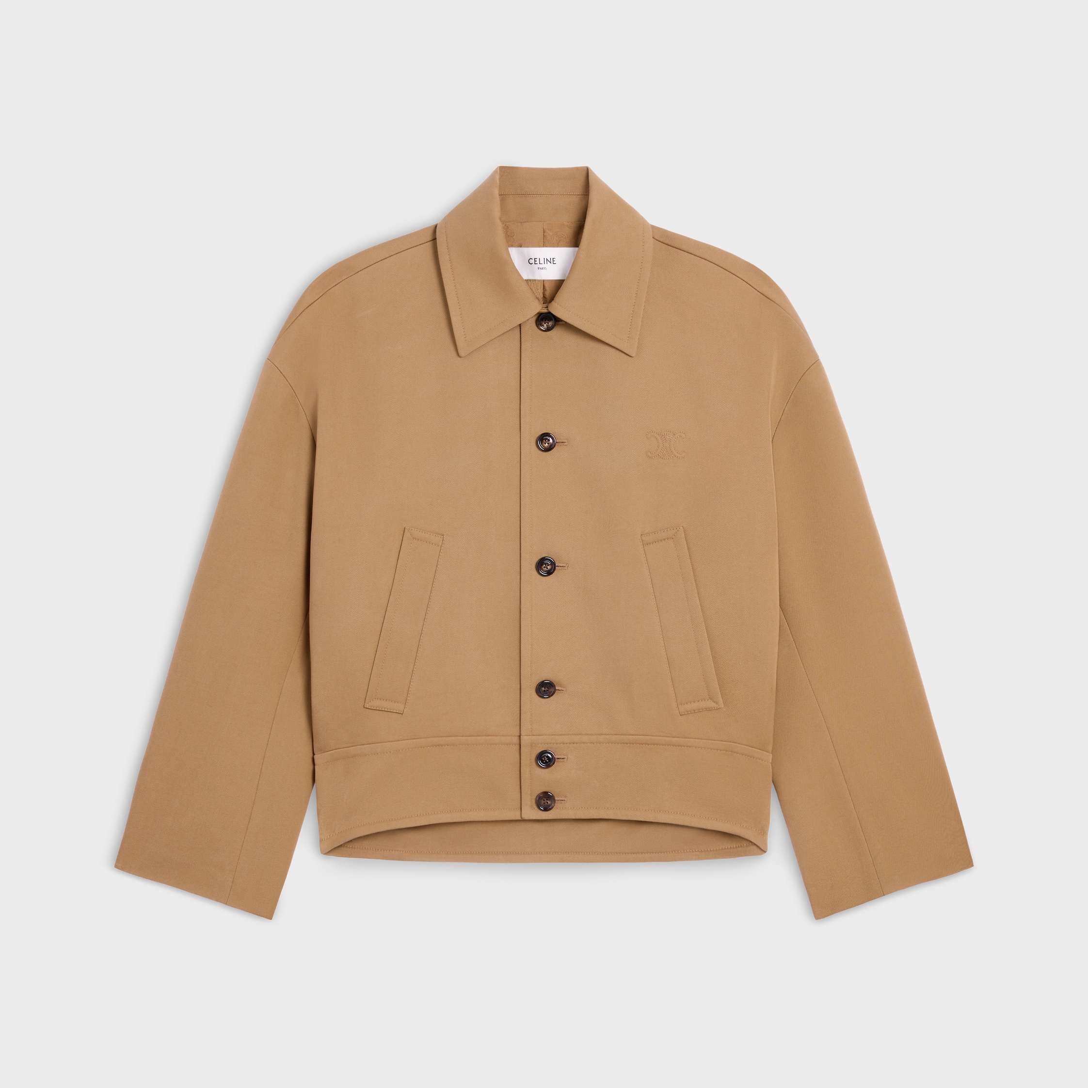 jacket IN cotton wool gabardine - CAMEL | CELINE