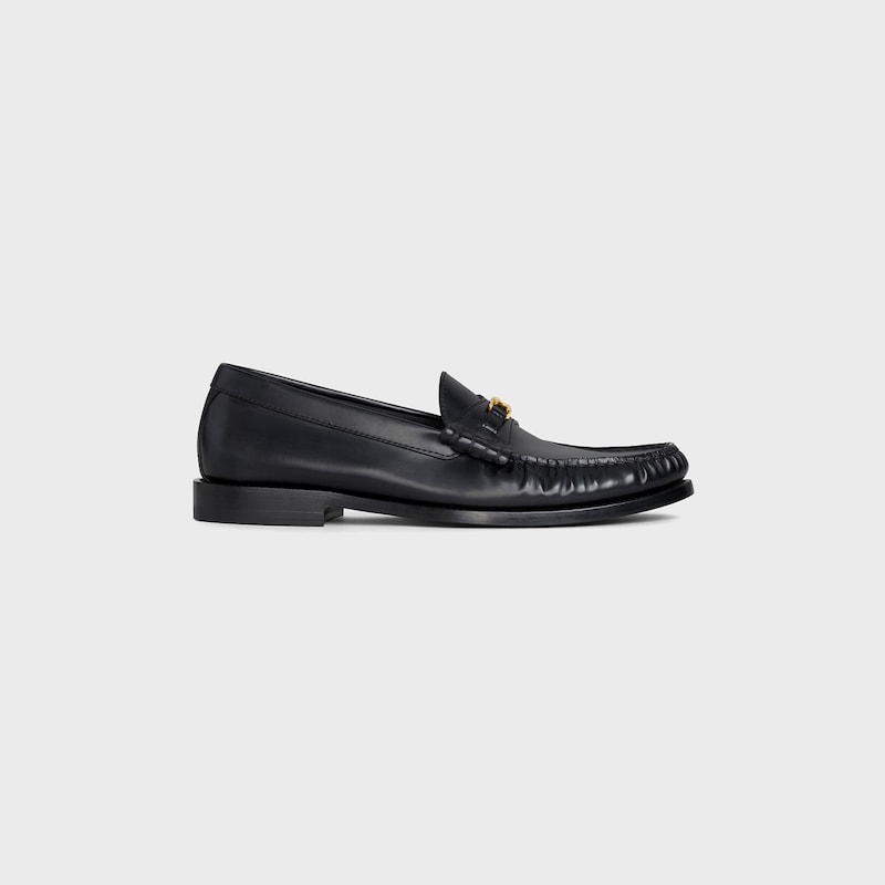 CELINE LUCO TRIOMPHE LOAFER in Polished Calfskin - Black -  - 1 | CELINE