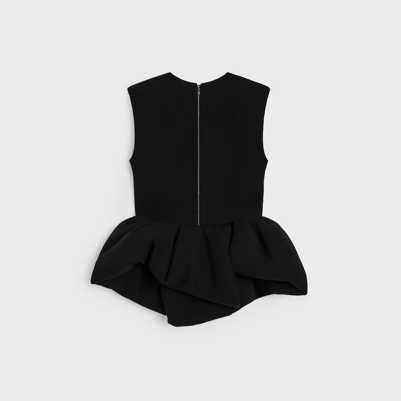 peplum top IN WOOL SILK - BLACK -  - 1 | CELINE