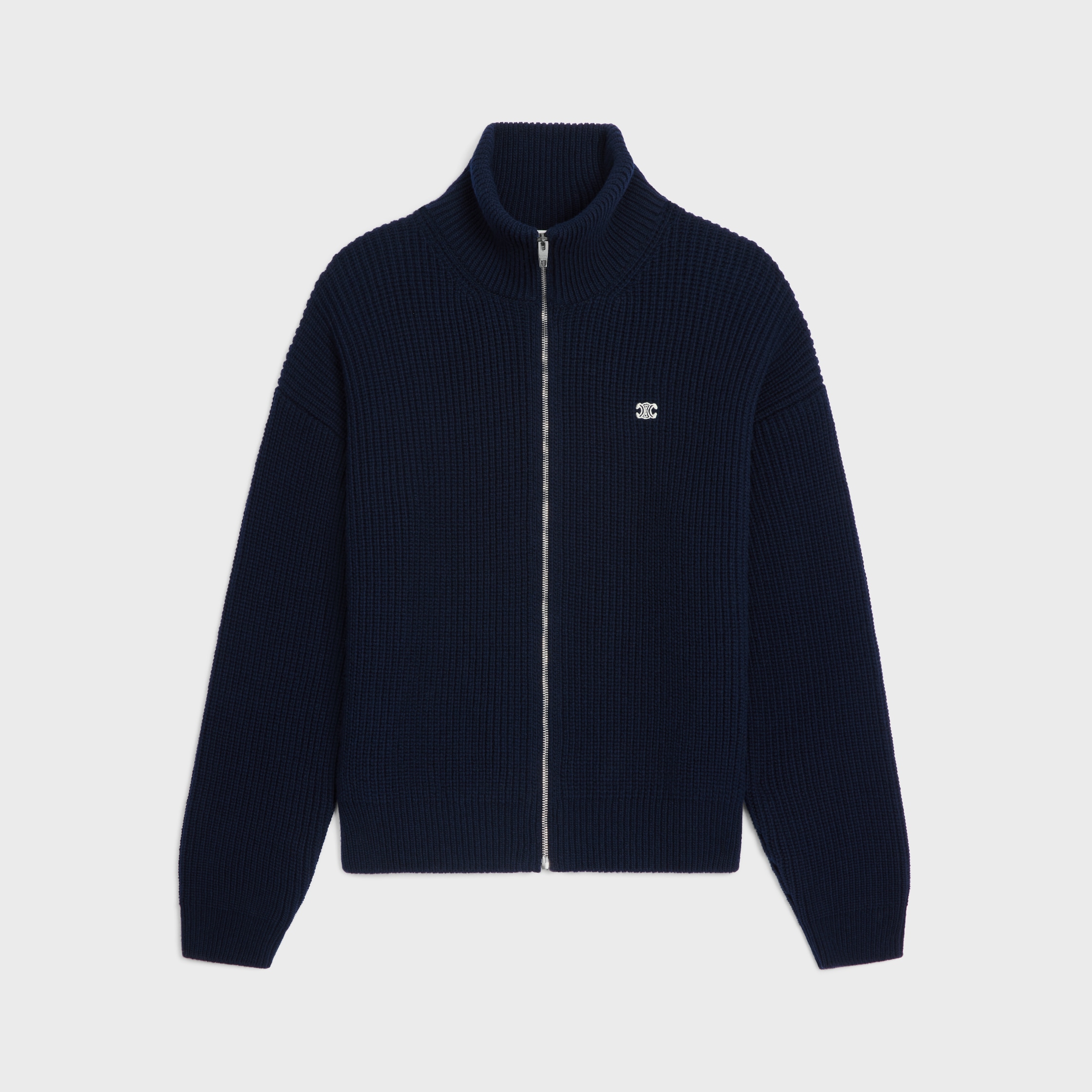 トリオンフ トラッカーセーター / リブ編みウール - ネイビー | CELINE