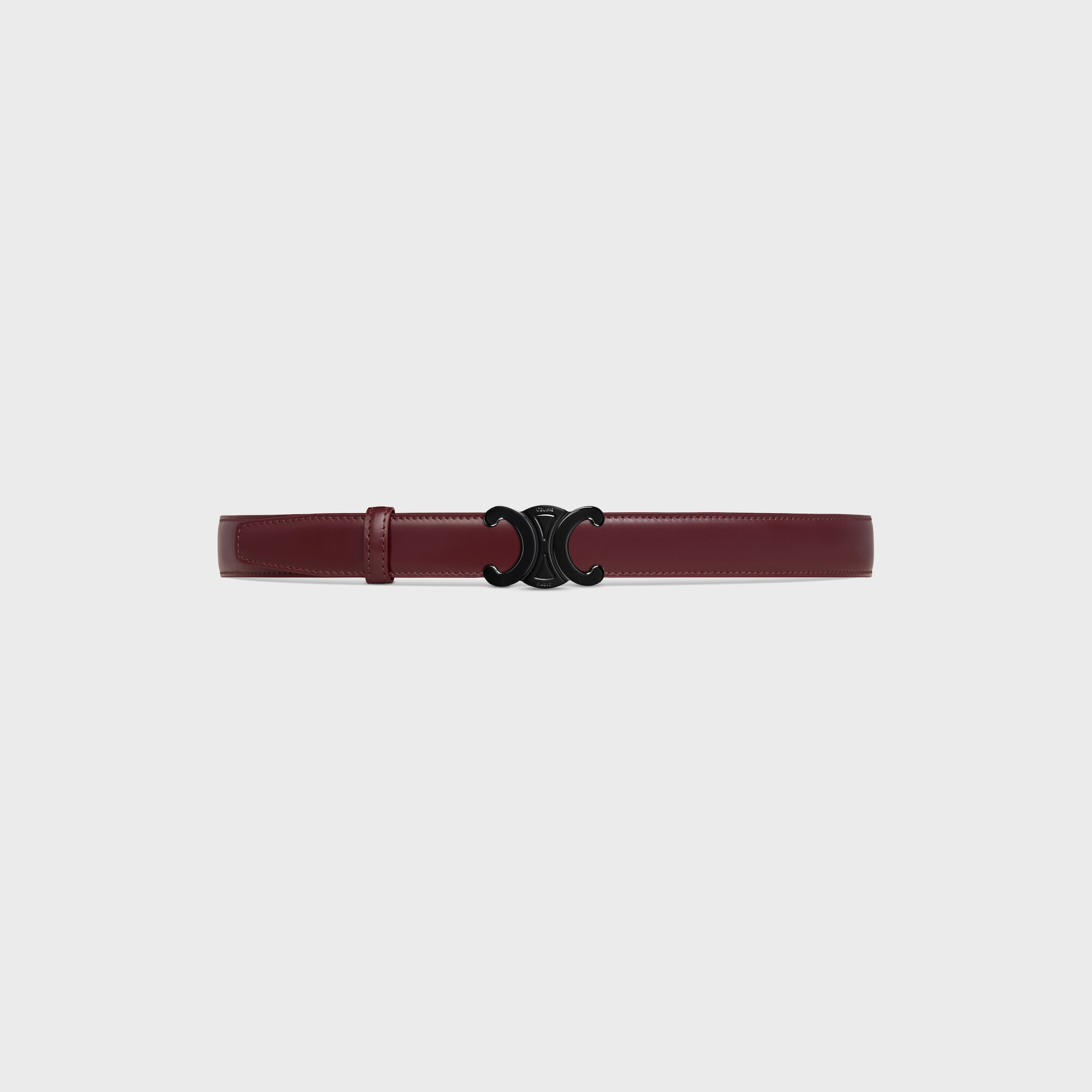 TRIOMPHE BUCKLE & REVERSIBLE STRAP 25MM - SYRAH / ULTRA RED | CELINE