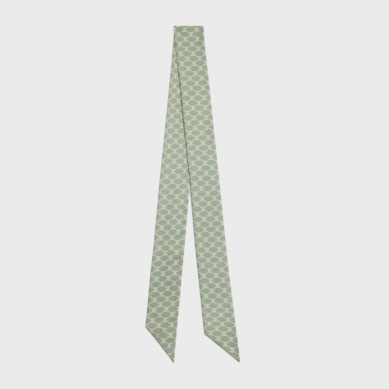 lavalliere IN mini triomphe silk twill - SAGE/MINT -  - 1 | CELINE