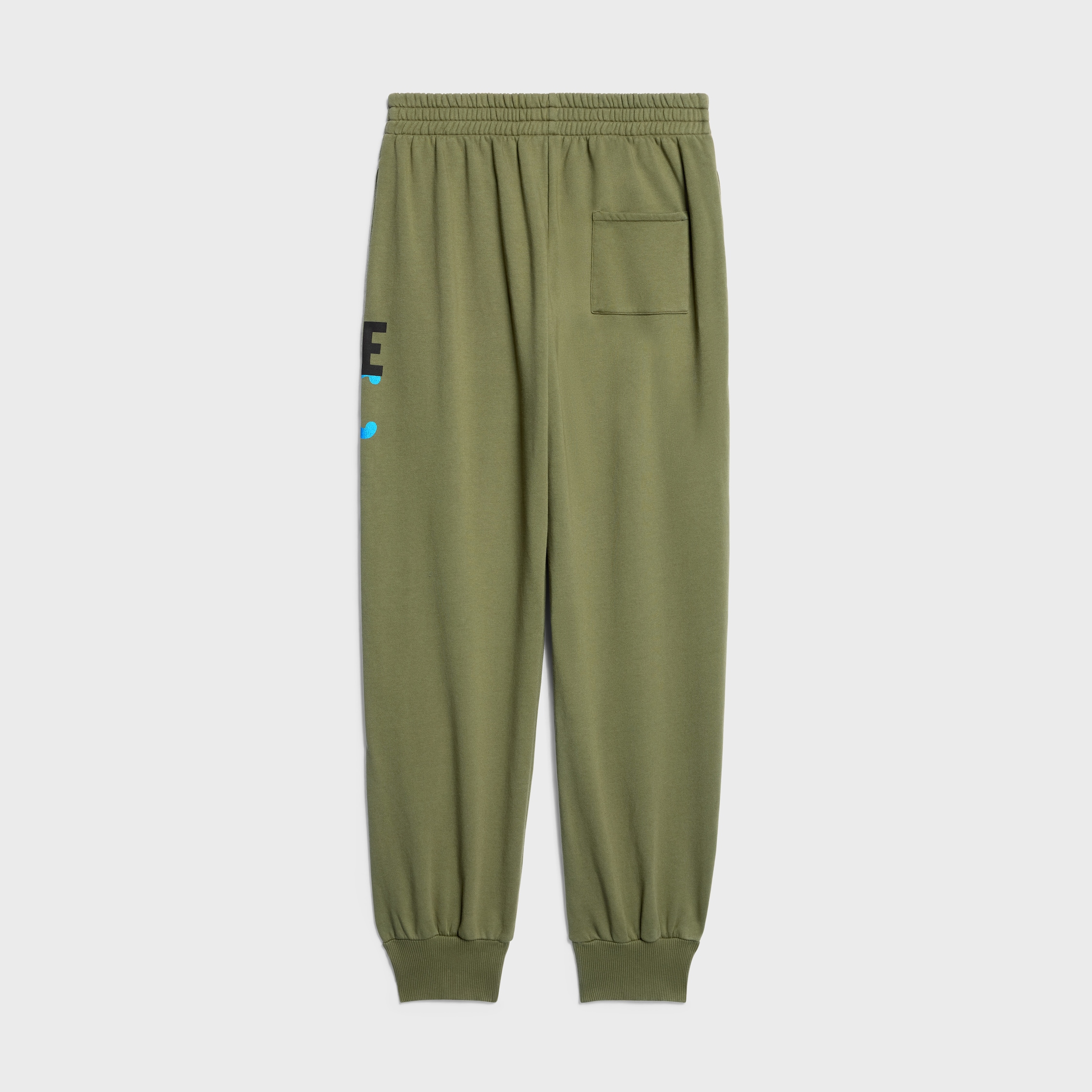 sweatpants IN cotton fleece - OLIVE/BLACK/BLUE | CELINE