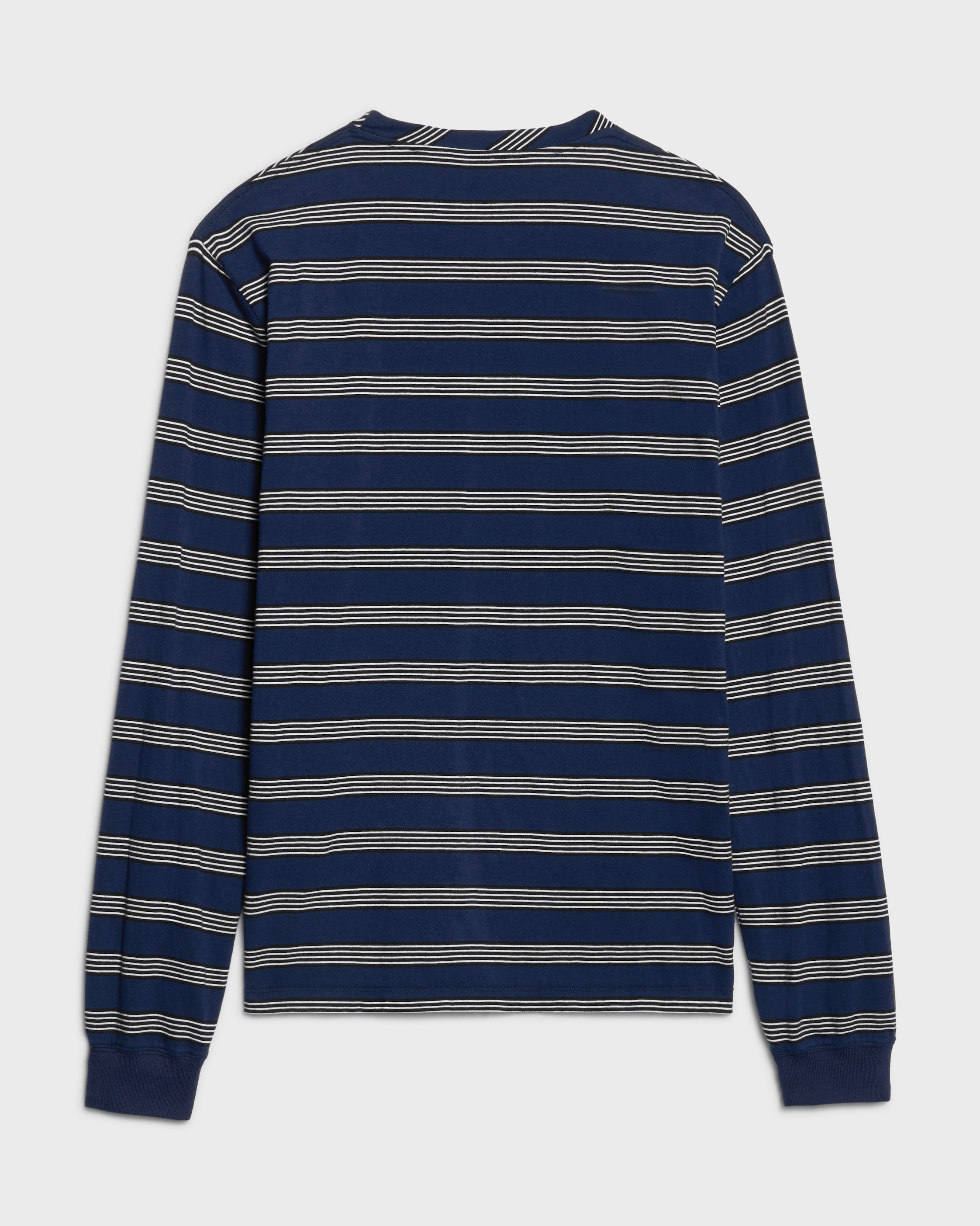 ロングスリーブ Tシャツ / ストライプ コットンジャージー - インク