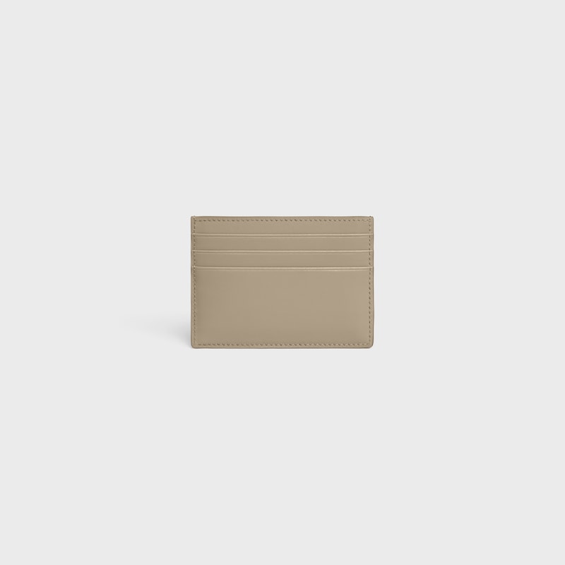 CARD HOLDER TRIOMPHE IN Shiny calfskin - MODERN TAUPE - COIN AND CARD HOLDERS - 1 | CELINE