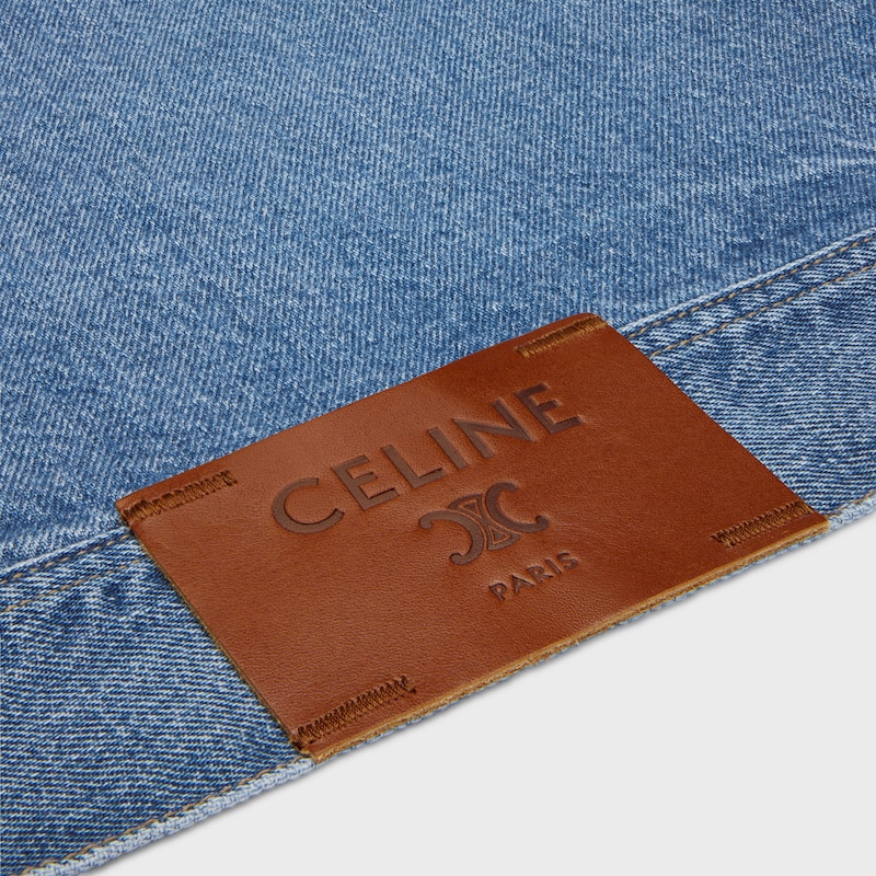 trucker jacket IN cotton denim - CLEAR WATERFALL -  - 1 | CELINE