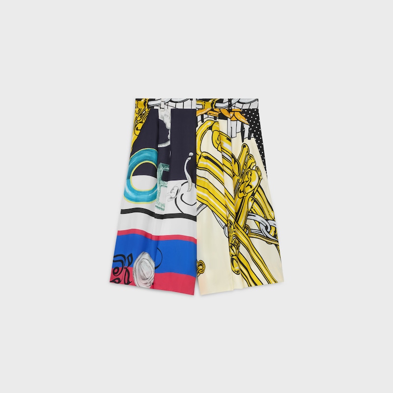 shorts IN printed silk twill - MULTICOLOR -  - 1 | CELINE
