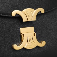 TEEN NINO TASCHE AUS WEICHEM, GENARBTEM KALBSLEDER - SCHWARZ - UMHÄNGETASCHEN - 1 | CELINE
