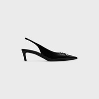 CELINE ALMA TRIOMPHE SLINGBACK in GLOSSY CALFSKIN - BLACK -  - 1 | CELINE