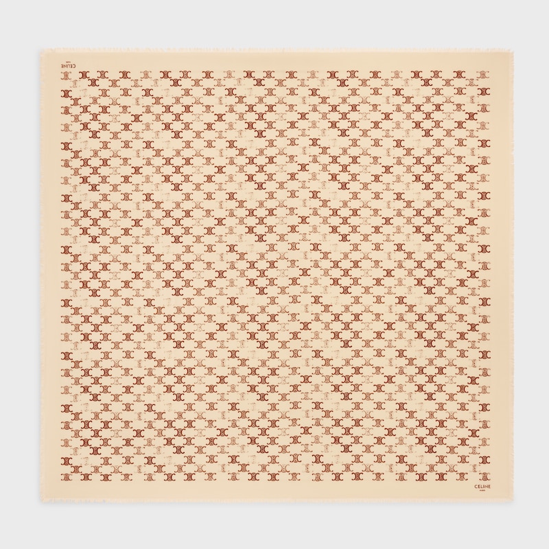 square IN triomphe silk cashmere - TAN/VANILLA -  - 1 | CELINE
