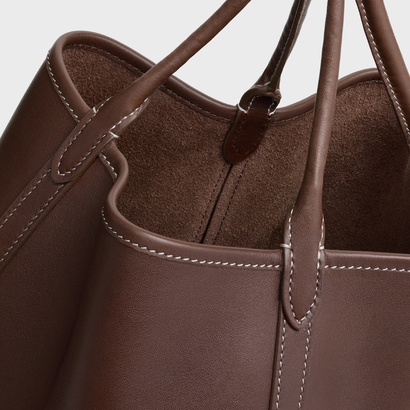 sac seau drop petit mod&egrave;le VEAU SOUPLE LISSE - CHOCOLAT - SACS BANDOULI&Egrave;RES - 1 | CELINE
