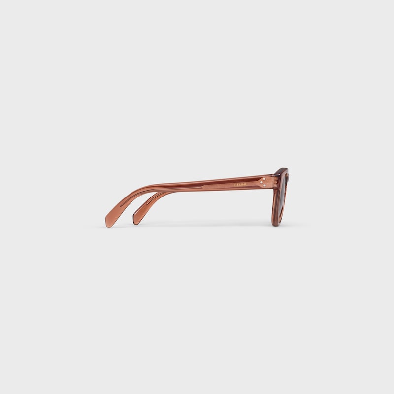 Black Frame 42 sunglasses in Acetate - Transparent Rust -  - 1 | CELINE