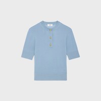 triomphe crew neck sweater in fine wool - BABY BLUE -  - 1 | CELINE