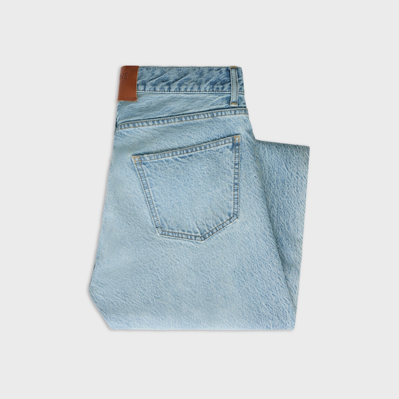 boyfriend jeans 001 IN COTTON DENIM - POWDER BLUE -  - 1 | CELINE