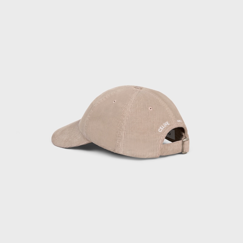vivienne cap IN corduroy - GREY / WHITE -  - 1 | CELINE