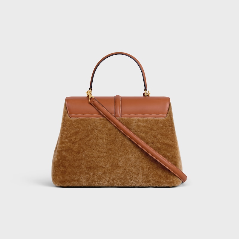 BOLSO&nbsp;16 CLASSIQUE DE PIEL DE BORREGO Y PIEL DE BECERRO - MARR&Oacute;N - BOLSOS CON ASA SUPERIOR - 1 | CELINE