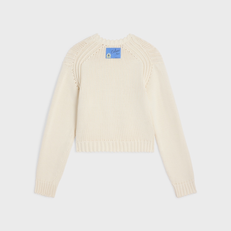 cardigan IN cotton - OFF WHITE -  - 1 | CELINE