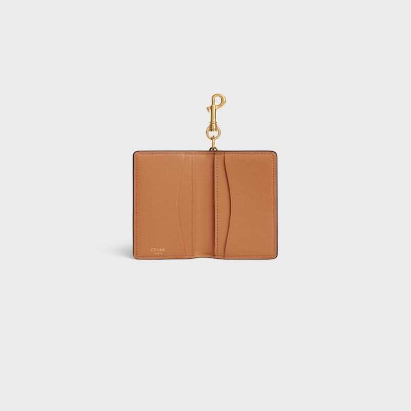 ACCESSOIRE DE SAC CARNET TOILE TRIOMPHE ET VEAU - TAN - BIJOUX DE SACS ET ACCESSOIRES - 1 | CELINE