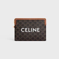 스몰 퀴르 트리옹프 스트랩 파우치 - CELINE 프린트 트리옹프 캔버스 - 탠 - GIFT FINDER - 2 | CELINE