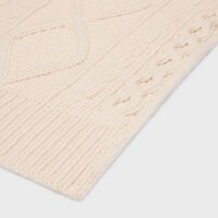 triomphe scarf in aran cashmere and wool - OFF WHITE -  - 1 | CELINE