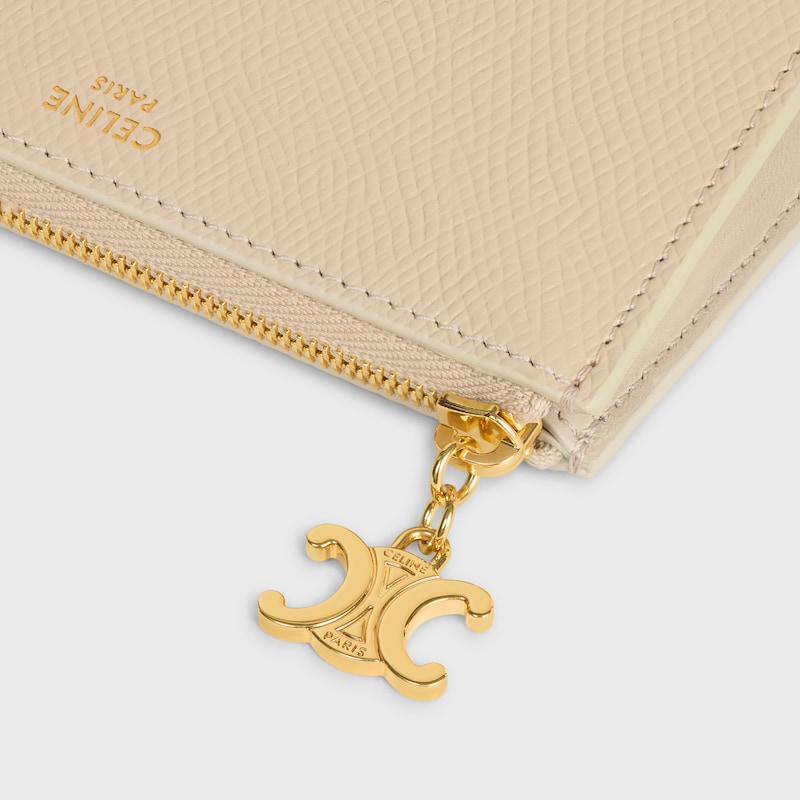 SET DE TRES BOLSILLOS DE PIEL DE BECERRO TRIOMPHE CON TEXTURA GRANULADA - NEGRO / BURDEOS INTENSO - POCHETTES Y ACCESORIOS PARA TECNOLOGÍA - 1 | CELINE