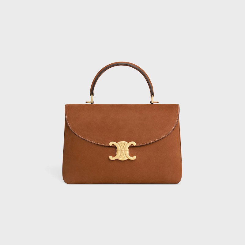 BOLSO NINO MEDIANO DE PIEL DE BECERRO NUBUCK - CAMEL - BOLSOS CON ASA SUPERIOR - 1 | CELINE