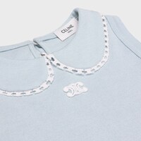 Top triomphe jersey lurex - BLEU BEBE/BLANC -  - 1 | CELINE