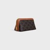 COSMETIC LIPSTICK POUCH IN TRIOMPHE CANVAS AND CALFSKIN - TAN - TRIOMPHE CANVAS - 2 | CELINE