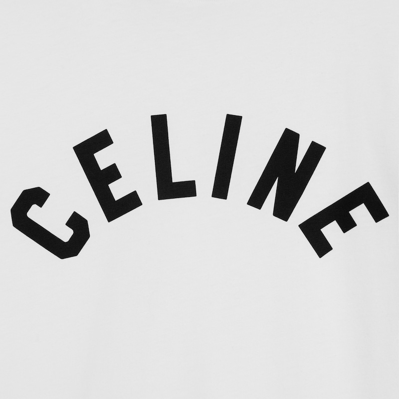 t-shirt IN cotton jersey - OPTIC WHITE/BLACK -  - 1 | CELINE