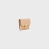 CARD HOLDER WITH FLAP TRIOMPHE in Shiny calfskin - OAT BEIGE - TRIOMPHE - 2 | CELINE