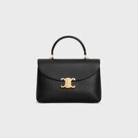 MITTELGROSSE NINO TASCHE AUS WEICHEM, GENARBTEM KALBSLEDE - SCHWARZ - UMHÄNGETASCHEN - 1 | CELINE