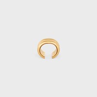 金色飾面黃銅、Brest牛皮革及精鋼Formes Abstraites皮革手鐲 - 金色 / 黃褐色 -  - 1 | CELINE