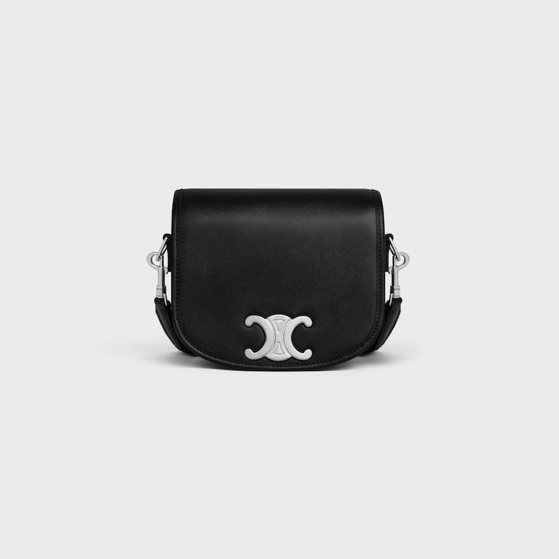 SMALL BESACE STRAP TRIOMPHE IN SUPPLE CALFSKIN - BLACK - FALL 24 - 1 | CELINE