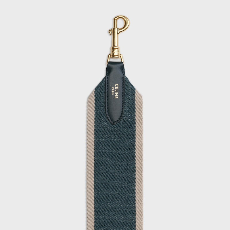 布料及小牛皮短肩帶 - Amazone / Natural - 手袋吊饰 - 1 | CELINE