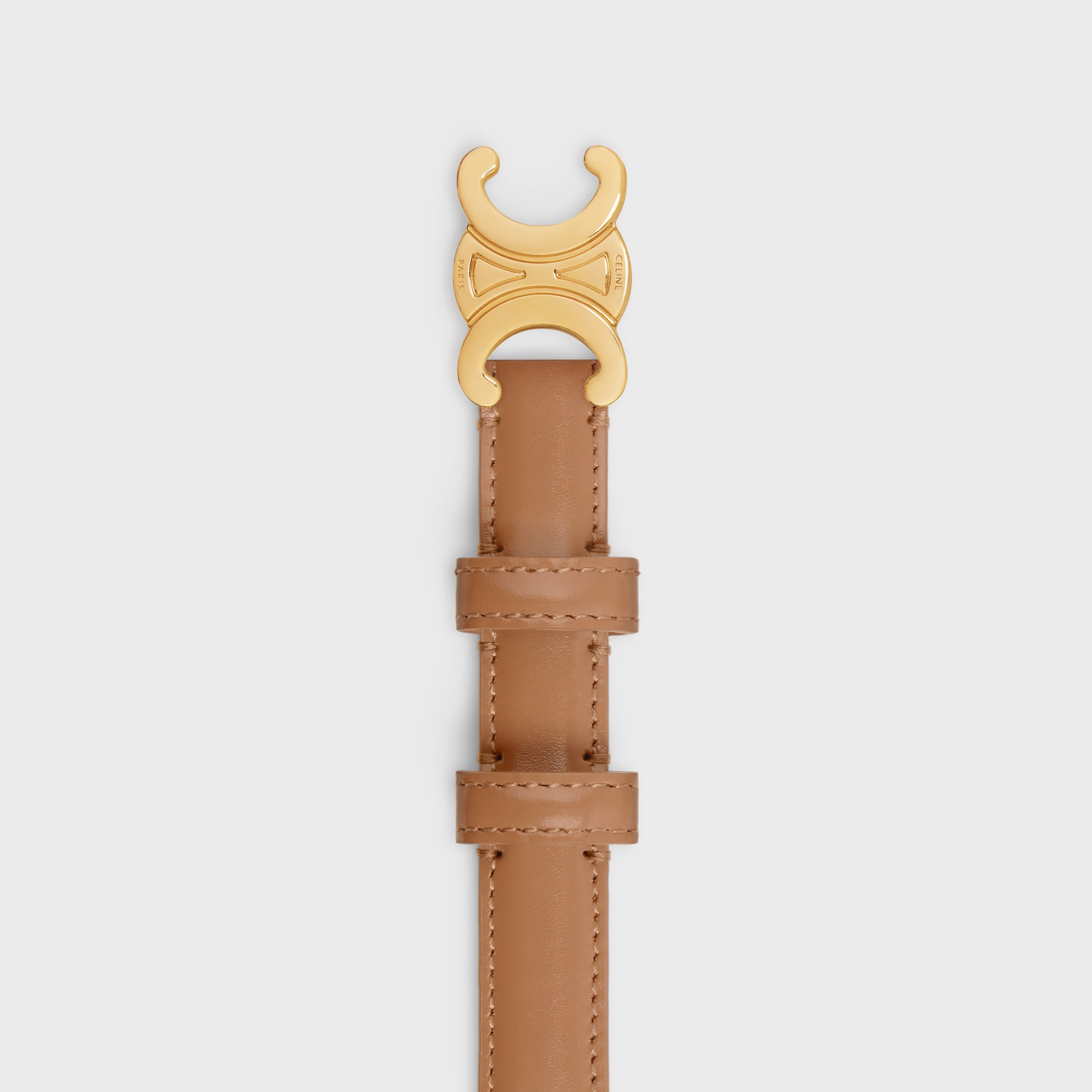 CELINE☆トリヨンレザー製 18mm スモール トリオンフベルト スモール 18MM トリオンフ ベルト / トリヨンレザー - ブラック