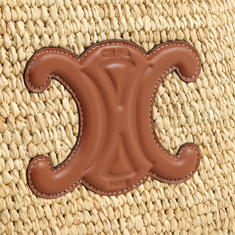 BOLSO CABAS THAIS PEQUE&Ntilde;O DE RAFIA Y PIEL DE BECERRO - TOSTADO - M&Aacute;S MODELOS - 1 | CELINE
