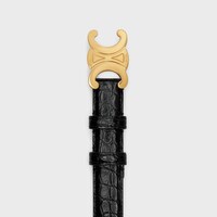 Medium 25MM Triomphe Belt in ALLIGATOR - BLACK -  - 1 | CELINE