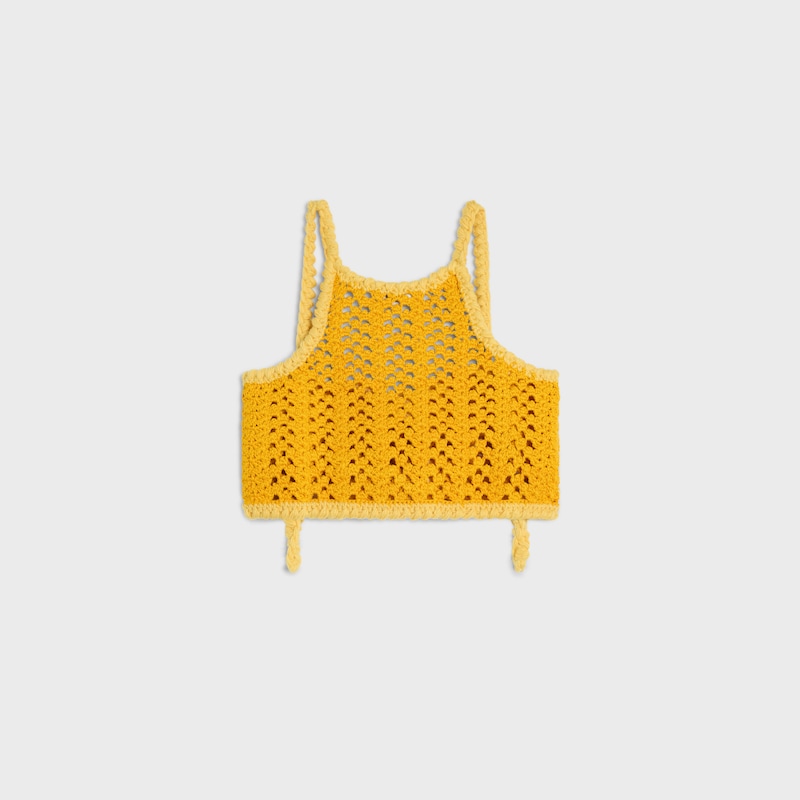 top IN cotton crochet - LIGHT ORANGE -  - 1 | CELINE