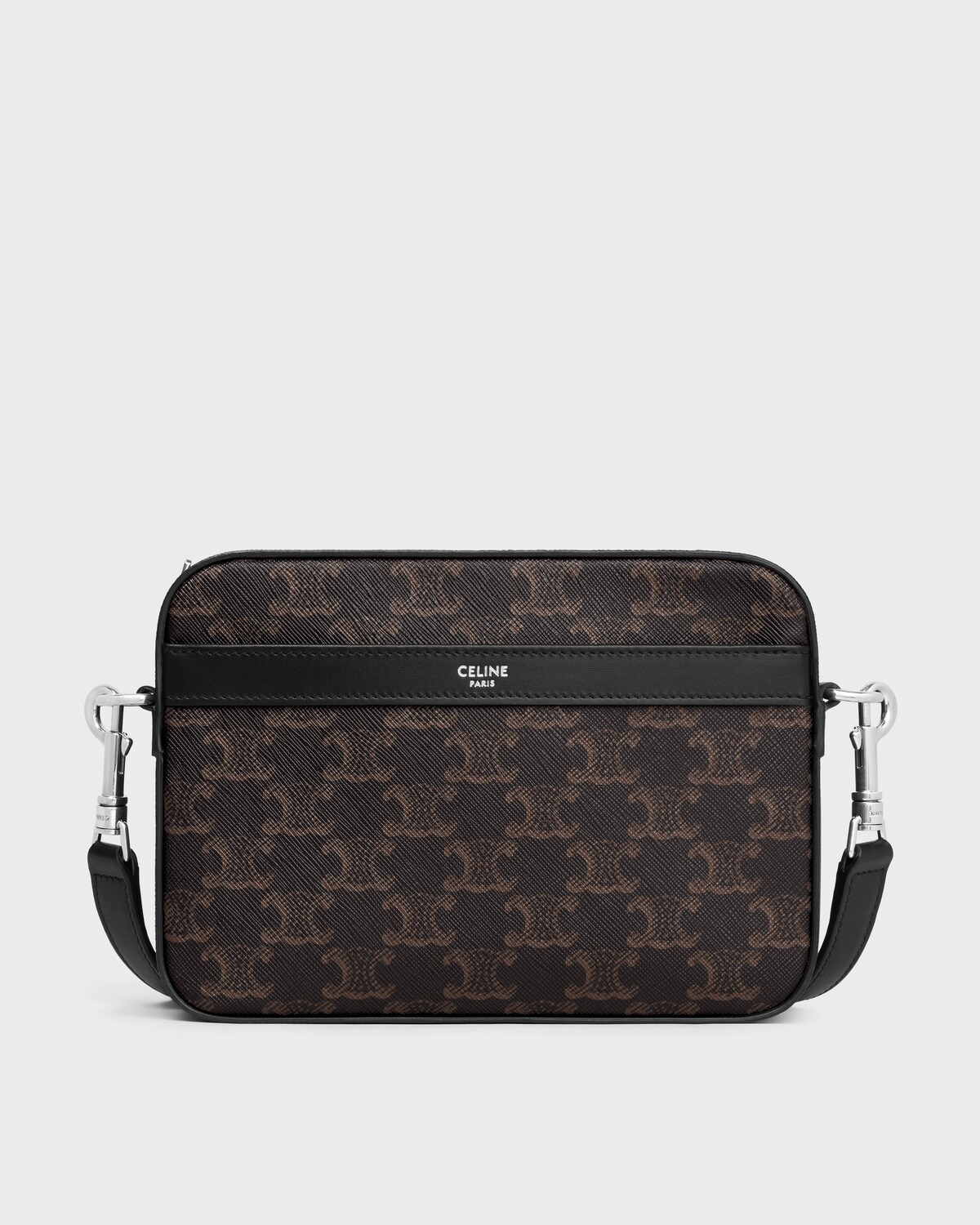 Small Messenger Bag In Triomphe Canvas And Calfskin — 113942EVJ.38SI