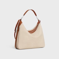 ROMY Weekend bag IN TEXTILE AND CALFSKIN - NATURAL / TAN - ROMY - 2 | CELINE
