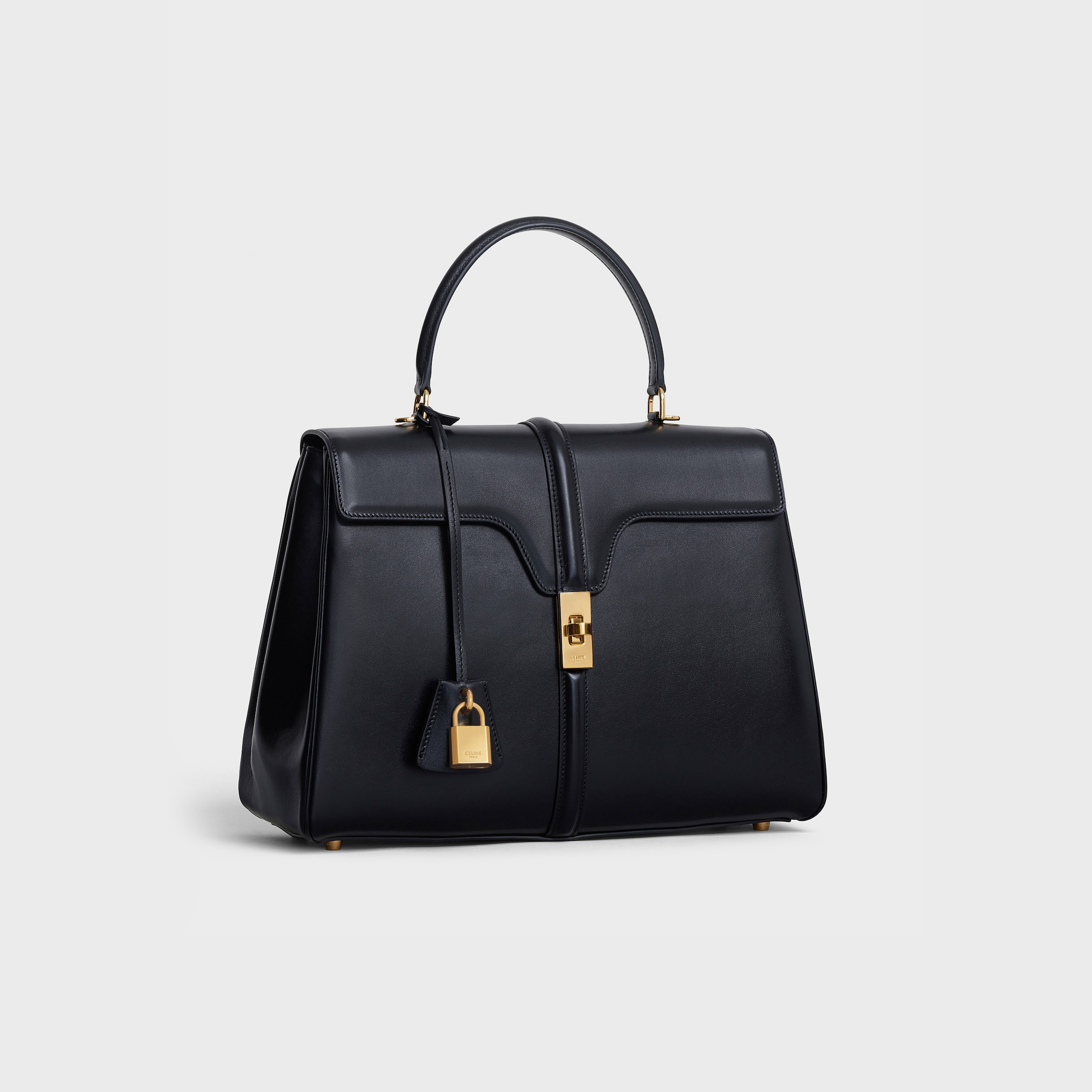 CLASSIQUE 16 BAG IN SATINATED CALFSKIN - BLACK | CELINE