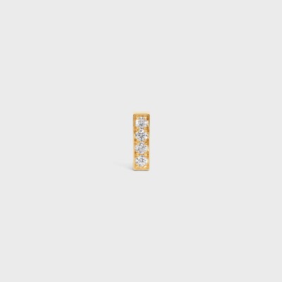 CELINE 라인 스터드 - 옐로우 골드 & 다이아몬드 - 옐로우 골드 & 화이트 - 라인 더 보기 - tileIndex | CELINE