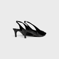 CELINE ALMA TRIOMPHE SLINGBACK in GLOSSY CALFSKIN - BLACK -  - 2 | CELINE