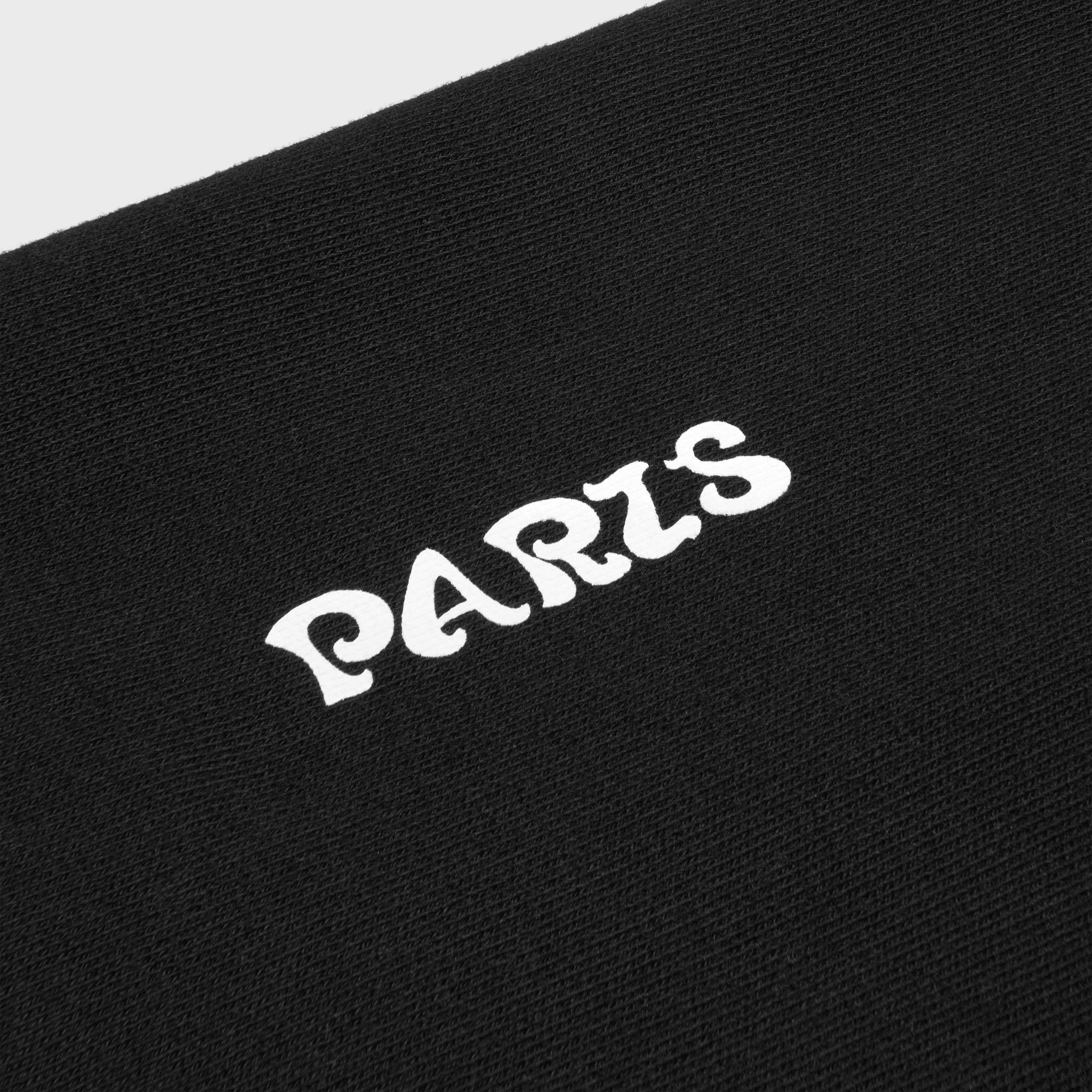 ZIPPED HOODIE IN COTTON FLEECE - BLACK / WHITE | CELINE