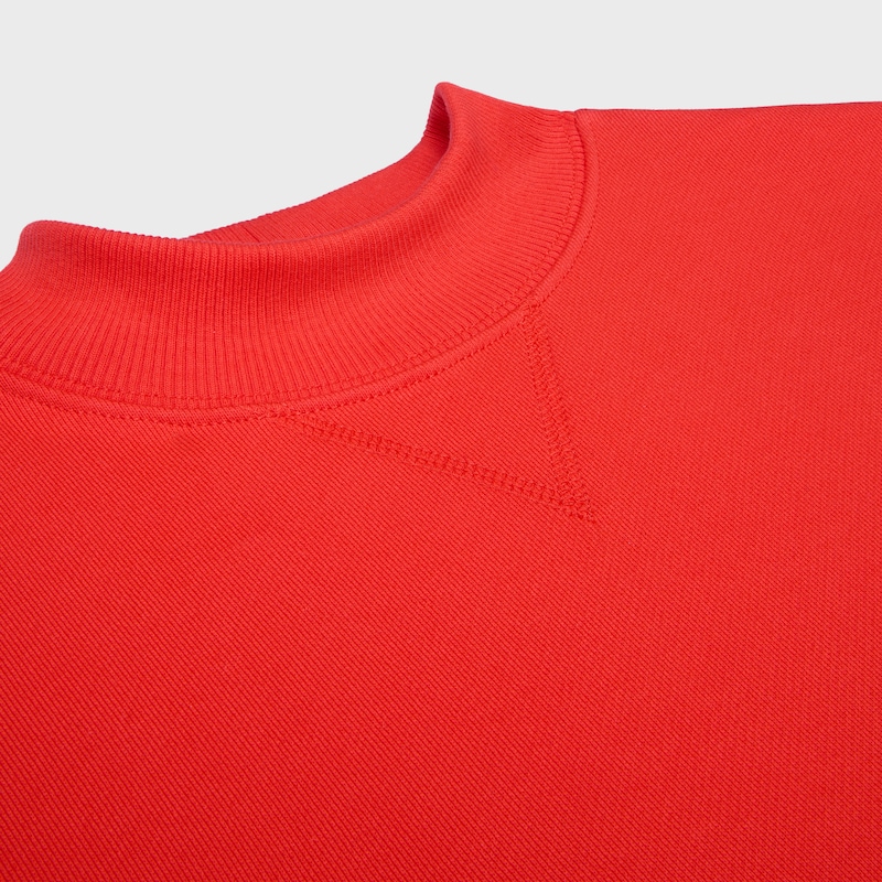 loose sweatshirt IN cotton fleece - RED CYCLIST/NAVY -  - 1 | CELINE
