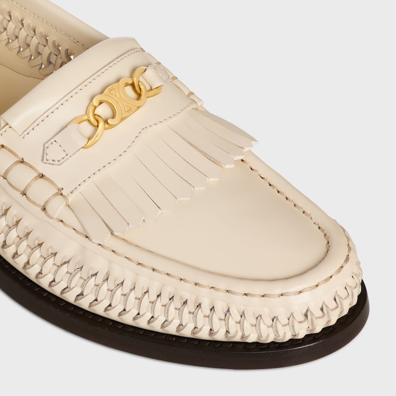 CELINE LUCO BRAIDED LOAFER IN CALFSKIN - MILK -  - 1 | CELINE