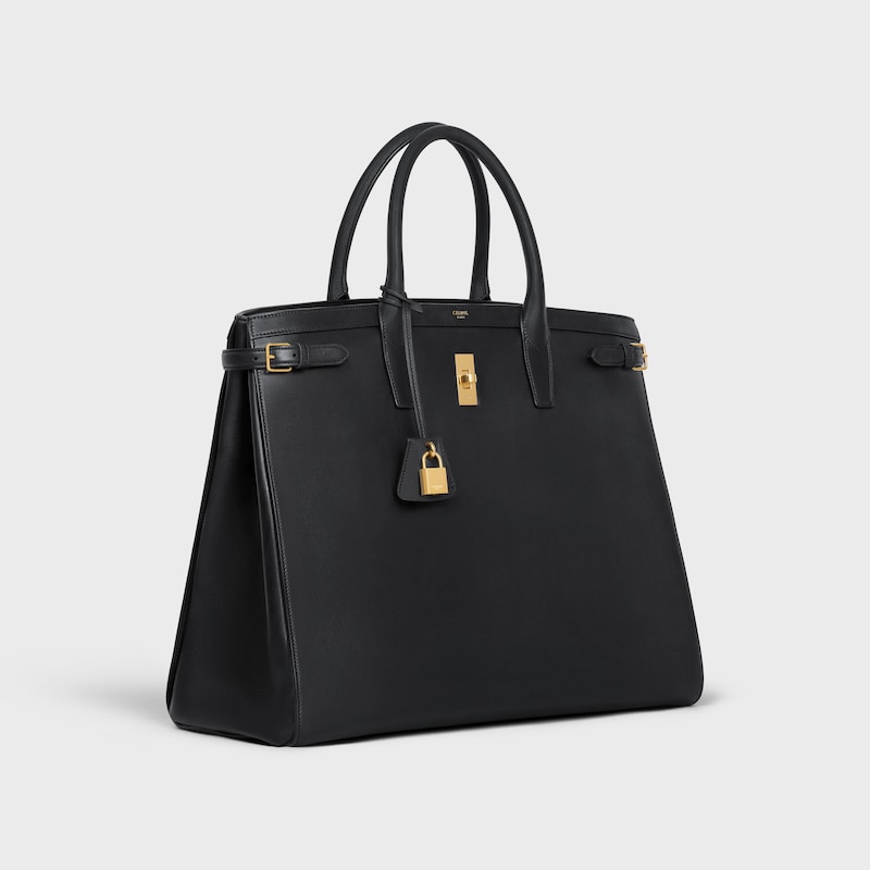 Day bag in Satinated calfskin - BLACK - BUSINESS AND TRAVEL BAGS - 1 | CELINE