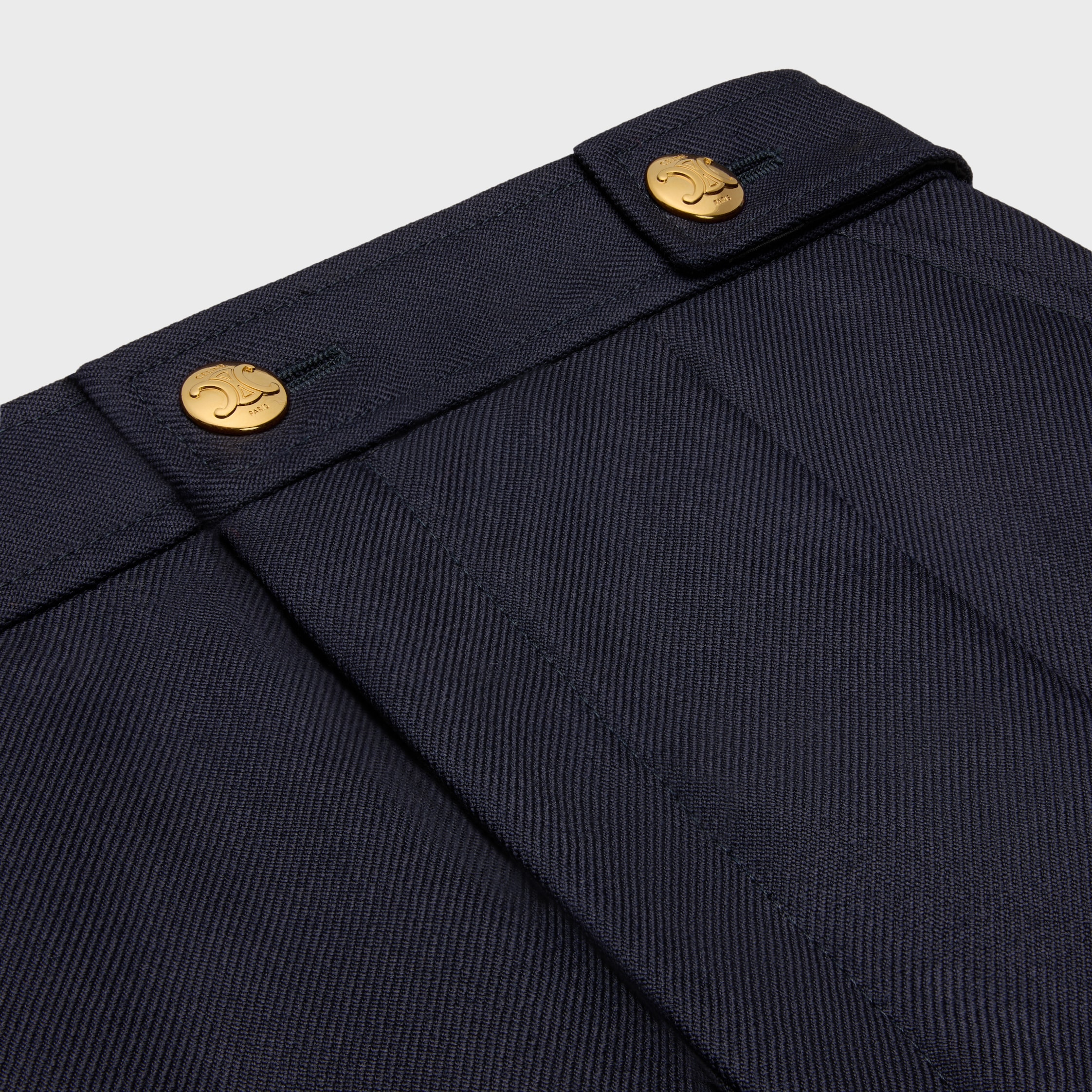 CELINE Button Pleated Wool Pants パンツ 2P79A148P07MR 関税・送料込み】Celine Button Pleated Wool Pants (CELINE