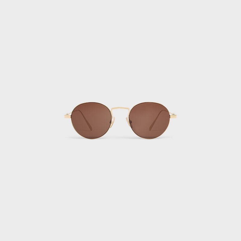 Lunettes de soleil Metal Frame 28 en Métal - Light Gold / Brown -  - 1 | CELINE